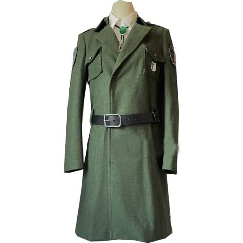 2021 Japan Anime Attack on Titan Coat Cosplay Costume Cos Scout Regiment Cosplay Coat