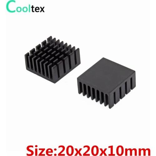 300pcs 20x20x10mm Extruded Aluminum heatsink heat sink for Chip RAM LED IC radiator cooling COOLER