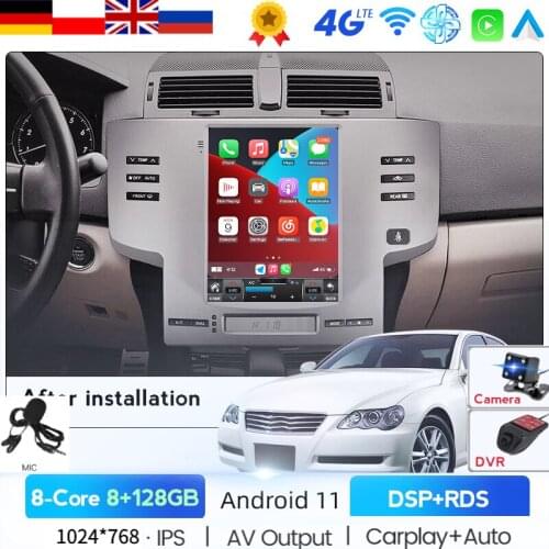 360 Panorama camera Android 11 6G 128G ROM Car Radio player GPS Navi DVD 4G LTE for Toyota Reiz Mark X 2005 2006 2007 2008 2009