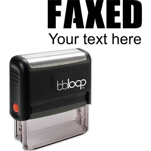 Bbloop Faxed w/knockout Style Font and Design Self-Ink