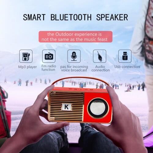 Wireless bluetooth speaker High fidelity Retro radio Full frequency Stereo speaker Bass speaker Outdoor portable speaker