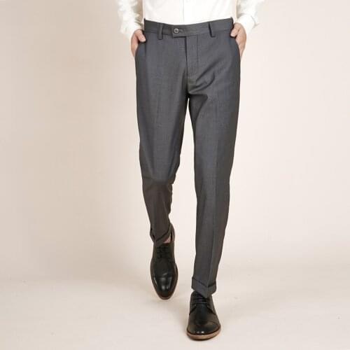 Spring Summer Mens Casual Suit Pants Pencil Slim Fit Trousers Thin Business Casual Pant Male 5 Colors A4