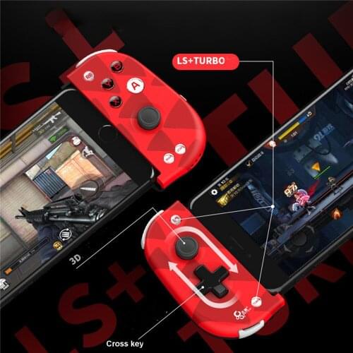 For iOS/Android Phone Extendable Joystick Portable Wireless Gamepad Stretching Bluetooth Gamepad Controller