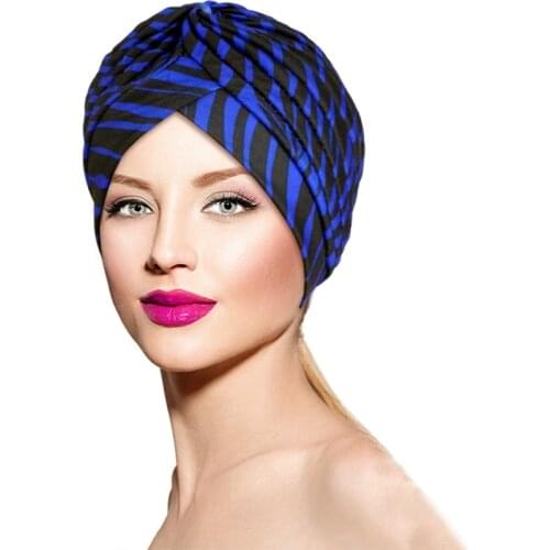 Women Stretch Leopard Print Forehead Cross Indian Hat Muslim Turban Hat Chemo Cap Head Scarf Wrap Hat Headband Turban Adjustable