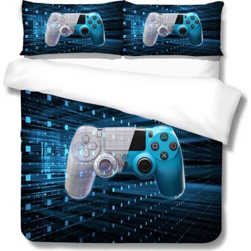 Game Handle Xbox Printed King Queen Size 3D Bedding Set Pillowcase Boys Girls Super Soft Breathable Room Decor