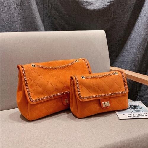 Classic Vintage Plaid Female Tote bag 2019 New Quality Matte Leather Womens Designer Handbag Lock chain Shoulder Messenger bags