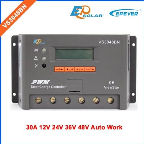 VS3048BN 30A controller solar power bank regulator 30amps LCD display Screen EPEVER EPsolar 12V/24V/36V/48V automatic work