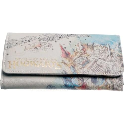 Hogwarts Wallet Female Purse Lady Purses Phone Pocket Card Holder Long Wallet Birthday Gifts