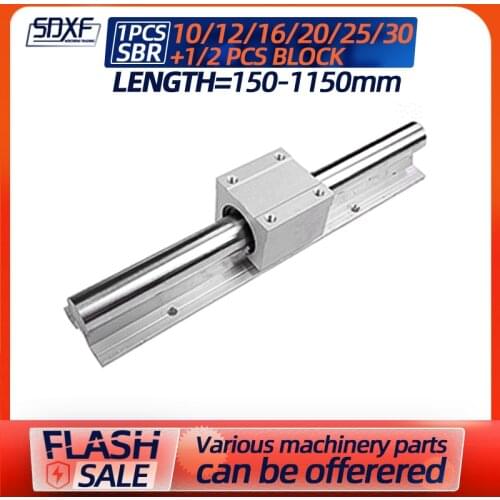 Linear guide rail SBR10/ SBR16 / SBR12 / SBR20/25/30 + SBR16UU / SBR12UU / SBR20UU/SBR10UU linear bearing blocks for CNC parts