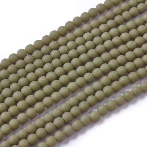 About 150pcs/strand Frosted Opaque Glass Round Bead 2.5mm For Bracelet Necklace DIY Jewelry Strands making,hole: 0.7mm