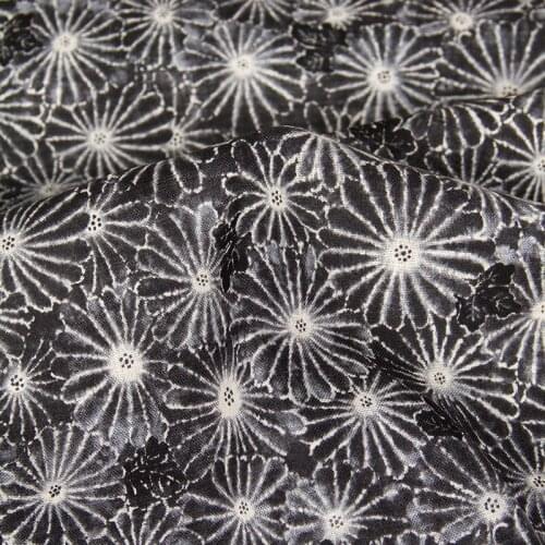 Half-Meter Japanese Cotton Fabric Patchwork Textile For Sewing Flower Indigo style D