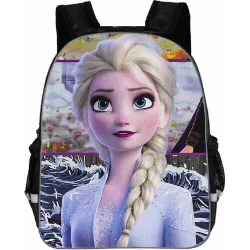 Disney Elsa Anna Print Backpack School Boys Girls Children Book Bag Cartoon Baby Girl Backpack cartable enfant Kindergarten Bag