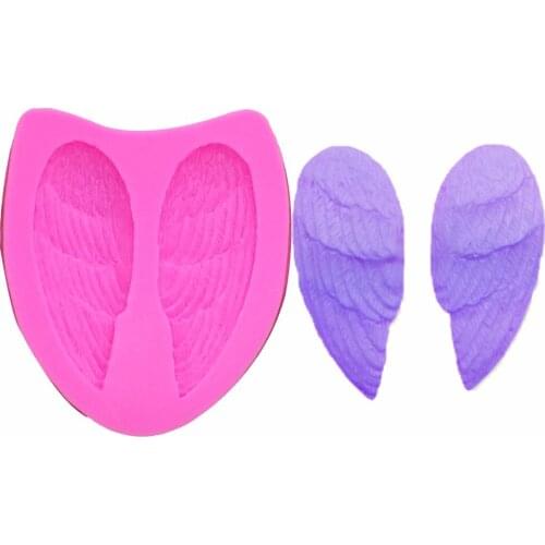 Angel Wings Silicone 3D Mold Cake Decorating tools Birds feathers Cartoon fondant mold formas de silicone T1110