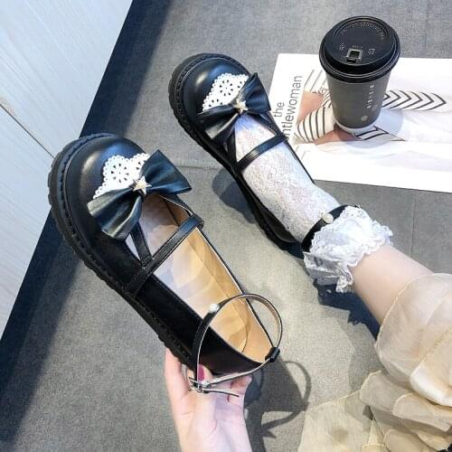 Cosplay Shoes Women Anime Summer Cosplay Lolita Retro Shoes Female Spring Korean Harajuku Style Flat JK Uniform Lolita Shoes