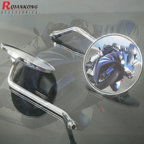 Universal Motorcycle Round Rearview Mirror Also Suitable For Scooters And Electric bicycles Motorcycle Side Mirror Easy To Carry