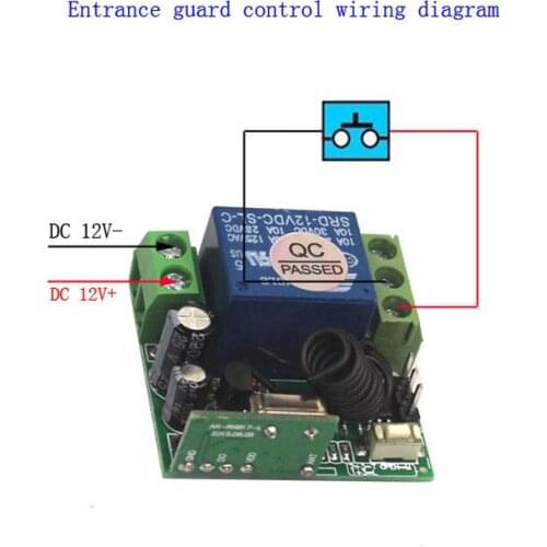 12V 10A 1CH Remote Control Switch 433MHz Universal Switch Module 12V 315MHz 433MHz