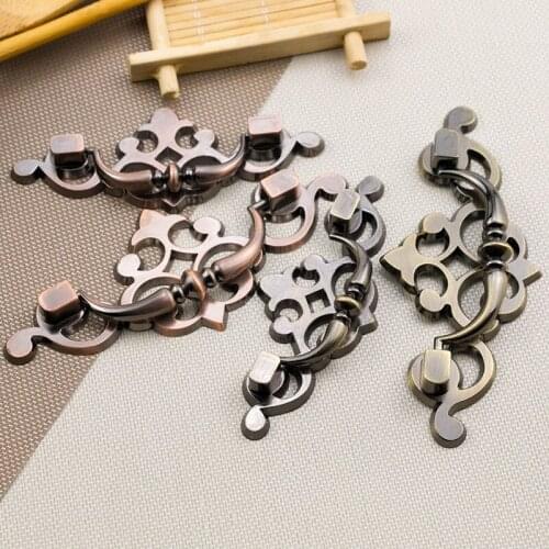 Vintage Bronze Cabinet Handles invisible Style Tatami Retro Handles Pullers Drawer Knobs Furniture Handle Hardware