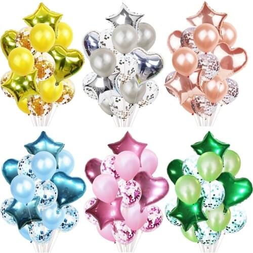 Confetti Balloon Happy Birthday Party Balloon Rose Gold Helium Balloon Boy Girl Wedding Holiday Party Supplies