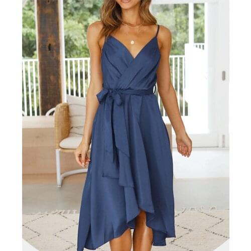 ZerosPossess Solid Summer Dresses