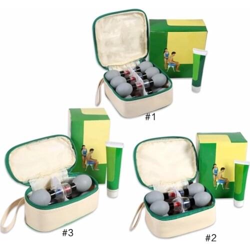 18PC/12PC/8PCs Vacuum Cup Magnetic Therapy Suction Meridian Acupuncture & Moxibustion Cupping Detox Body Cupping Massager Set