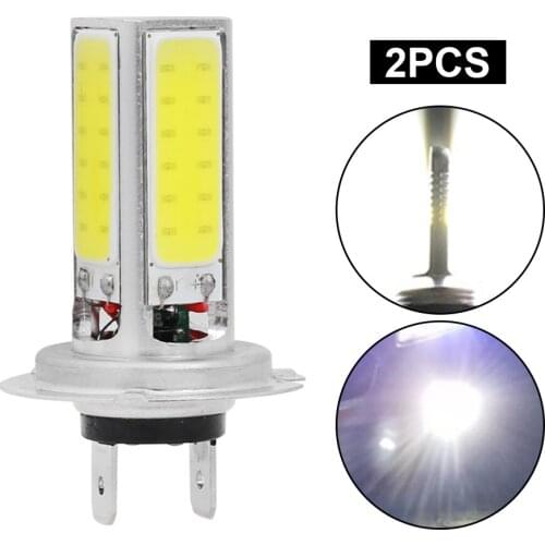 2Pcs H7 COB LED Headlight Bulbs 40W 6000LM 6000K Xenon White Super Bright High Low Beam Replacement Fog Light Car Accessories