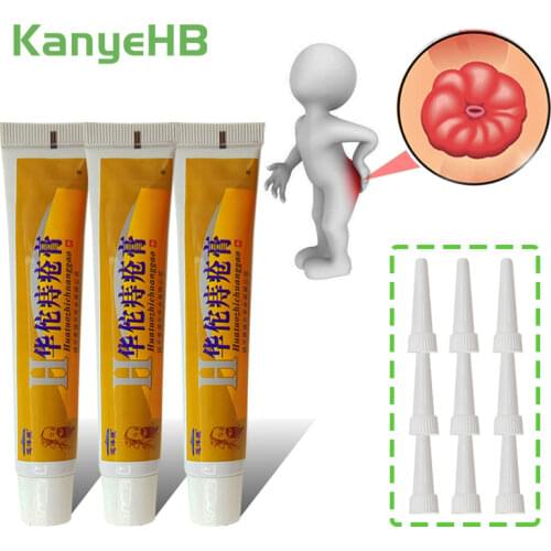 3pcs Hemorrhoids Ointment Internal & External Hemorrhoid Cream Anal Fissure Pain Relieving Powerful Repair Medical Plaster A217