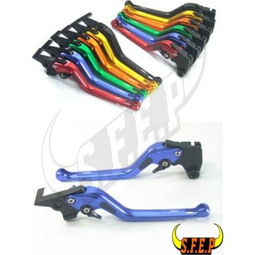 3D Long CNC Adjustable Motorcycle Brake and Clutch Levers with Carbon Fiber Inlay For Triumph Trophy/SE 2013-2017