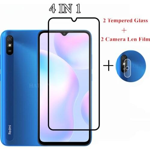 4 in 1 Tempered Glass For Redmi 9A 9C 9 8 8A 7A Screen Protector Camera Lens Film For Xiaomi Redmi 9A Glass For Xiaomi Redmi 9A