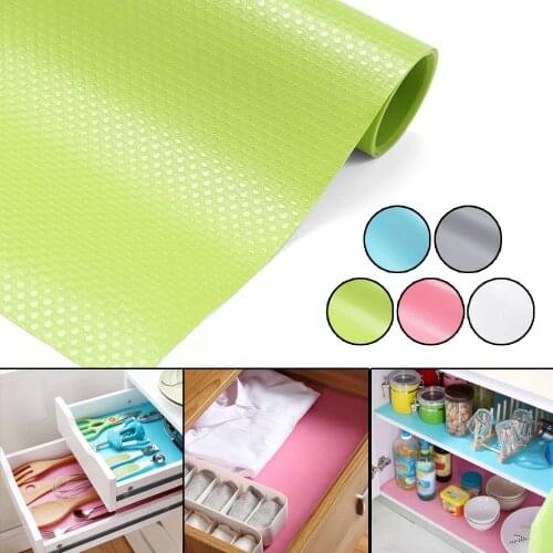 60*150CM Drawer Mat Oil-proof Moisture Kitchen Table Shelf Liner Mats Cupboards Pad Paper Non Slip Waterproof Closet Placemat