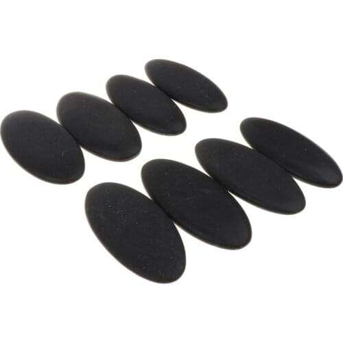 8 Pcs Large Black Natural Basalt Hot Stone Set for Massage Beauty Salon - Can be