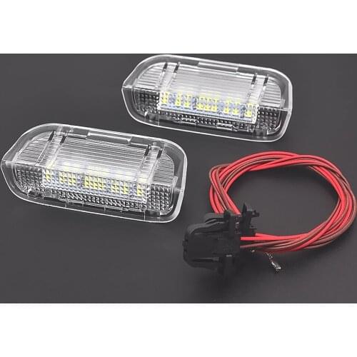 Car LED Door Warning Light Lamps with Cable Wire harness For PASSAT B6 B7 CC Jetta Golf 5 6 MK6 7 MK7 EOS Tiguan Sharan Scirocco