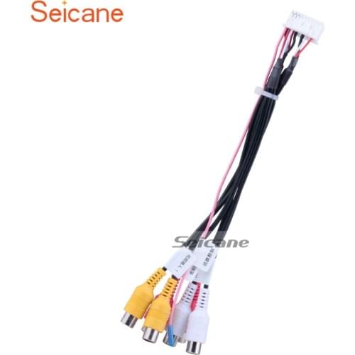 Seicane Car Line Out Adapter 6 RCA Mini ISO RCA Aux-in Adapter Cable for Blau-punkt Grundig VDO multimeida Player