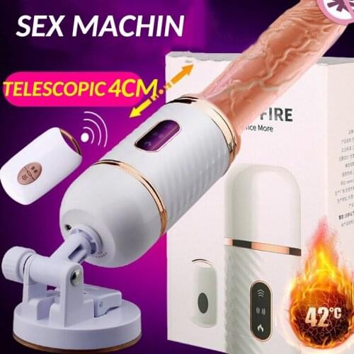 Wireless Remote Control Sex Machine Dildo Vibrator Automatic Female Masturbator Suction Cup Sex Machine Gun For Women Sex Toys