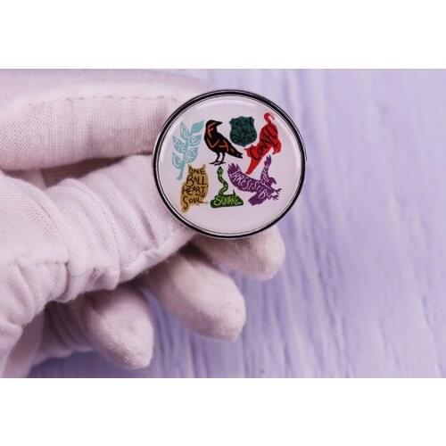 Haikyuu Team Symbols Pin Button Brooch Anime Raven Snake Eagle Badge