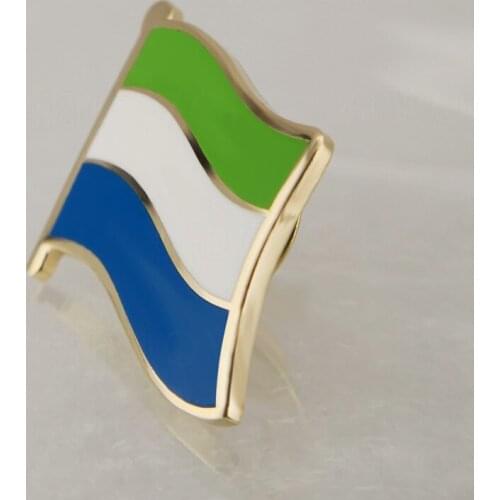 Soft Enamel Sierra Leone Flag Lapel Pins