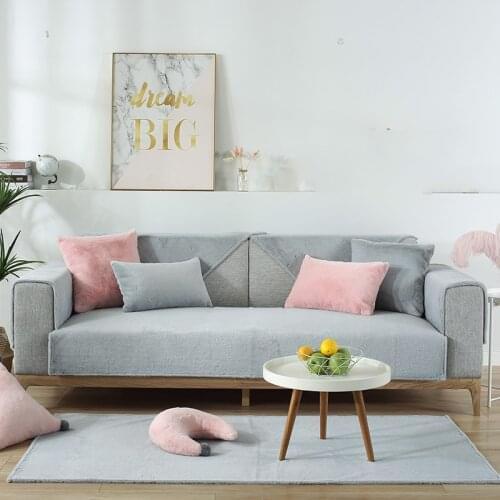 Winter Warm Sofa Towel Soft Plush Sofa Cover for Living Room Non-Slip Sofa Slipcover Sofa Couch Cover Mat Furniture Protector