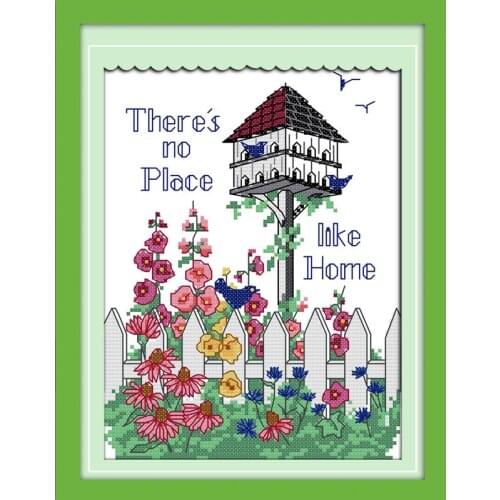Flowers and Birds Home DIY Needlework Craft 11&14CT Scenery Printed Pattern Cross Stitch Kit Counted on Canvas Embroidery Sets