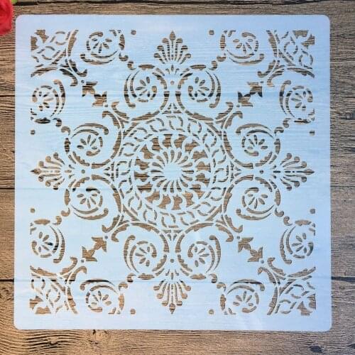 30 * 30cm diy craft mandala mold for painting stencils stamped photo album embossed paper card on wood, fabric,wall,Floor