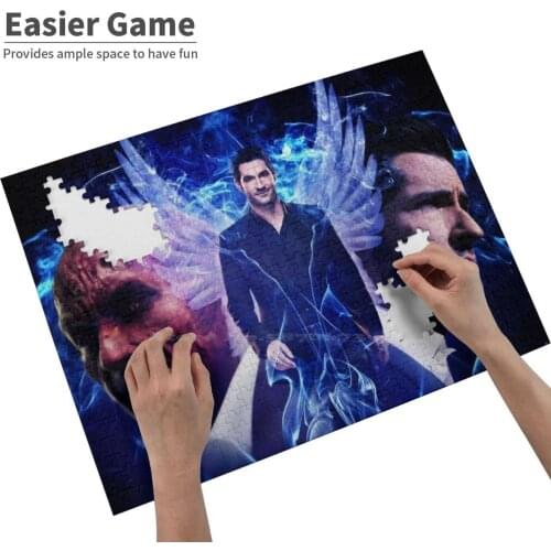Lucifer Mornin - Devil Vs Angel Jigsaw Puzzle For Adults Kids Diy Games Lucifer Tom Ellis Lucifer Mornin Devil Angel Kristin