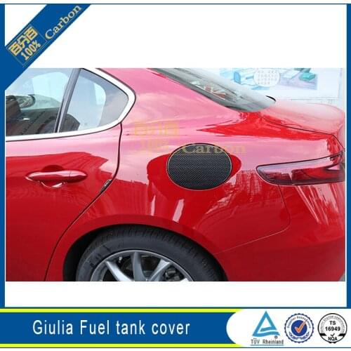 Carbon Fiber Fuel Tank Cover for Alfa Romeo Giulia 4-Door 2017