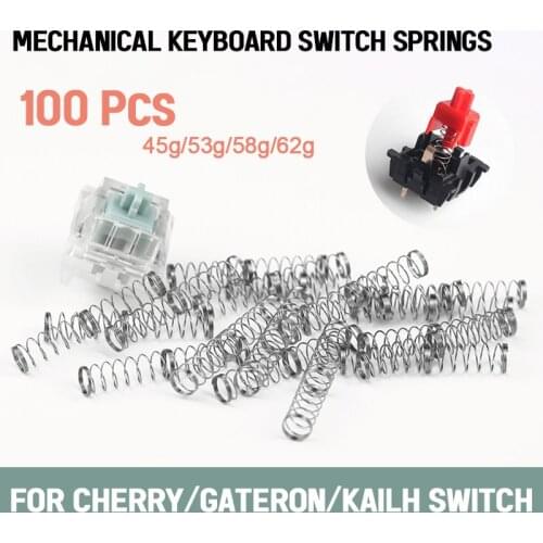 100 Pcs DIY mechanical keyboard switch double springs for Cherry MX Gateron TTC Kailh switch 45g 53g 58g 62g GK61