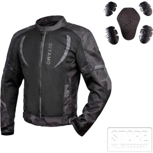 Motorcycle riding clothes streamline drop-proof breathable summer motorbike racing moto gp jacket CE protection black jackets