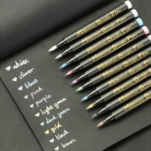Soft Head Metal Markers , Permanent Paint Pen Painting Stone Metal Wood Glass Greeting Card Cloth Sail Ceramic Paint marker set