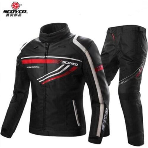 2017 New SCOYCO motocross motorbike ride jacket pants moto racing suits wrestling motorcycle clothes trousers P027 jackets JK37