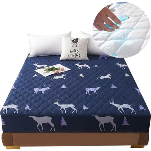 Plush Thicken Quilted Mattress Cover Warm Soft Bed Cover King Queen Mattress Bed Protector Including Not Fitted Pillowcase Sheet