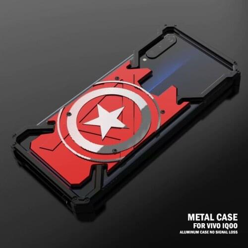 Hot Luxury Shockproof Aluminum Metal Armor Ring Case For Vivo Iqoo Z1 Y83 Y85 Y79 Y76 Aluminium Bumper Case Metal Frame Cover