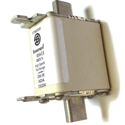 Fuses: 170M2701 125A 690V / 170M2702 160A 690V (DIN00) aR