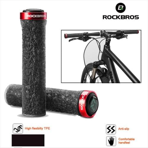 Cycling Handlebar Rubber Anti-slip MTB Bicycle Grips TPE Soft Shockproof Bike Grips Bar Soft Tape Bike Bike Accessories