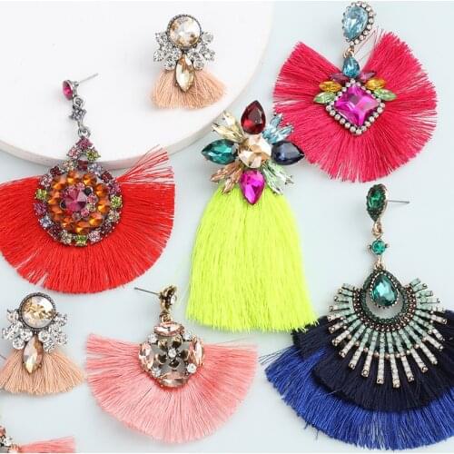 Pauli Manfi Earings Fashion Jewelry 2020 New Women Temperament Rhinestone Multi-layer Popular Simple Party Earing