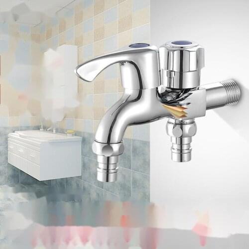 Washing Machine Faucet Wall-mounted One-in-two-out Three-way Multi-function Decorative Double Garden Faucet